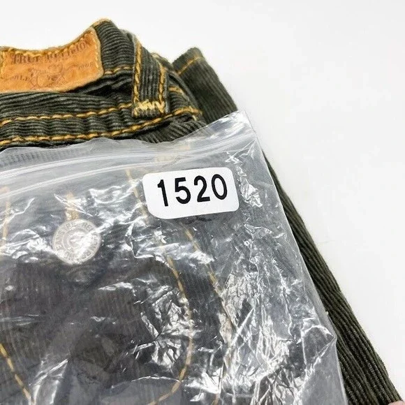 True Religion Corduroy Pants Kids‎ Girls Classic Stretch Wide Leg Green Size 4 - Picture 9 of 9